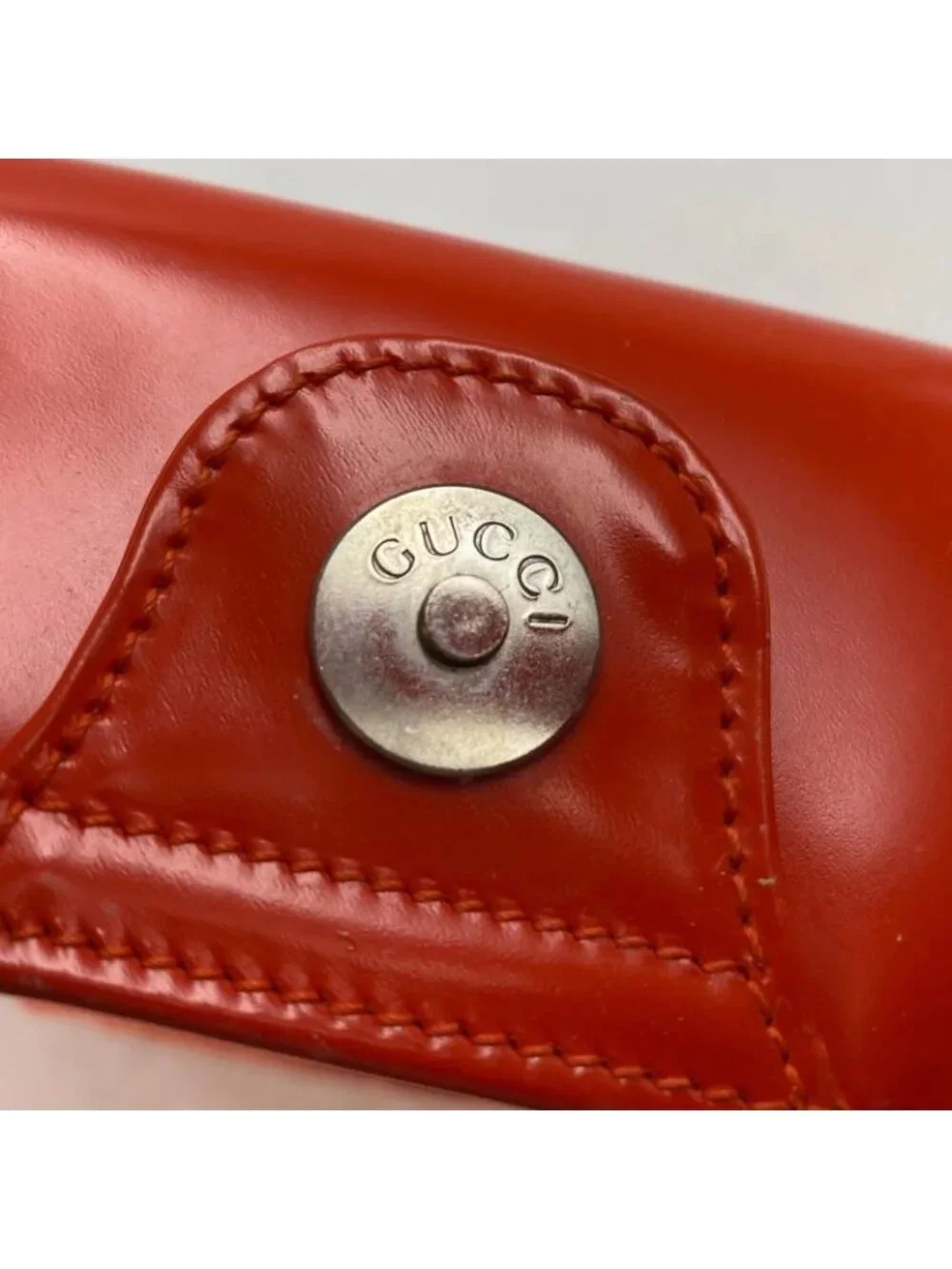 Gucci Shoulder Bag Enamel Orange GG Party - Picture 11 of 15